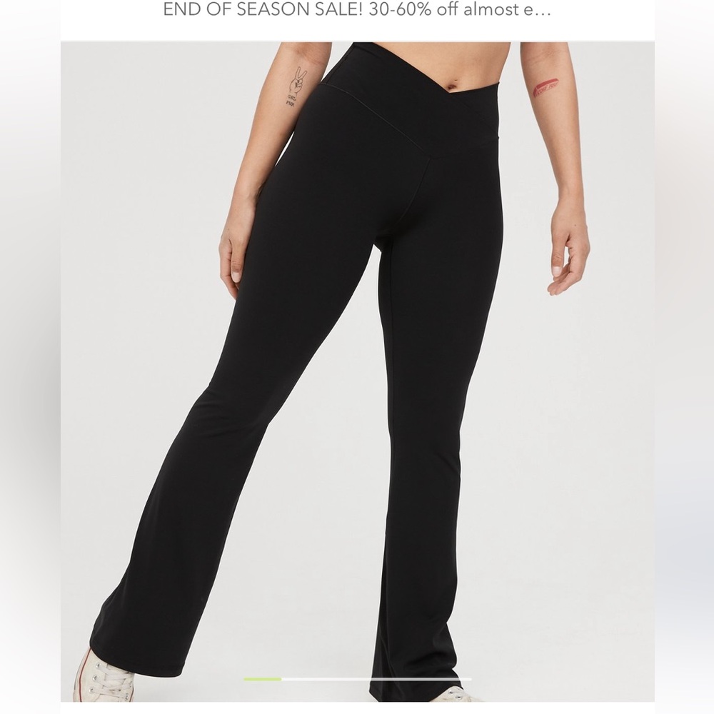 OFFLINE by Aerie Real Me High Waisted Crossover Flare Legging